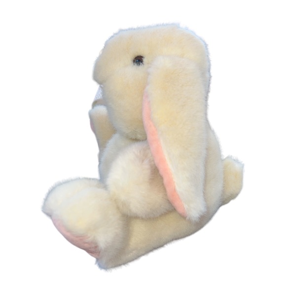 Mary Meyer Bunny Rabbit Hand Puppet Buck Teeth Pink Ears Feet Bow 9” Inches - Picture 2 of 7